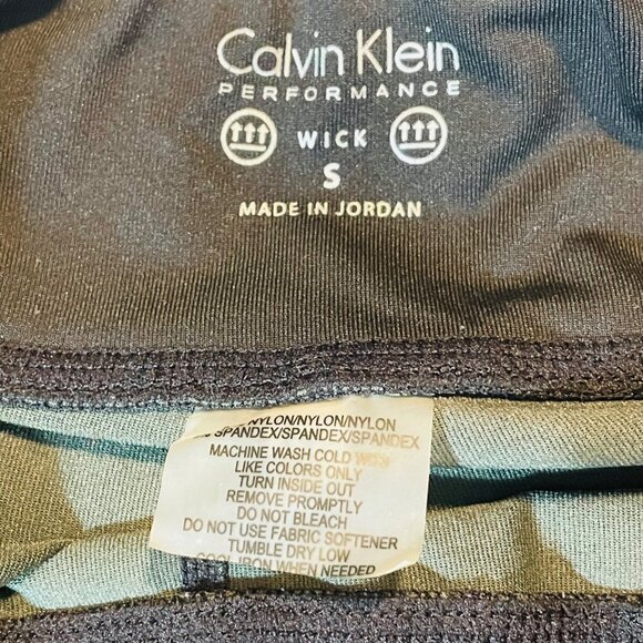 Calvin Klein Performance Wick womens Camo Compression Leggings Size Small - Picture 7 of 8